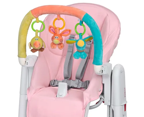 Vista 3 de Peg Perego Tatamia Kit - Accesorio para silla alta, funda de asiento suave y barra de juego, Azzurro (azul claro)