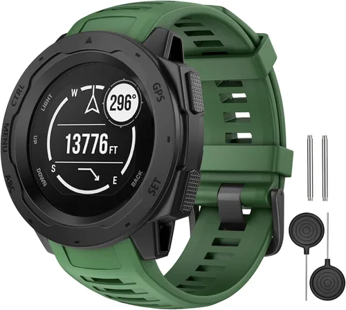Vista 14 de Compatible con Garmin Instinct Band, correa de repuesto de silicona suave para Garmin Instinct 2/Solar/Tactical