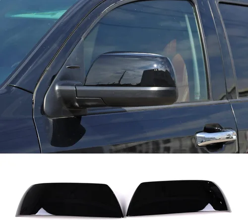 Vista 13 de Adhesivo ABS para cubierta de espejo retrovisor lateral exterior compatible con Toyota Tundra 2007-2021 Crew Max Sequoia 2008-2020 Accesorios
