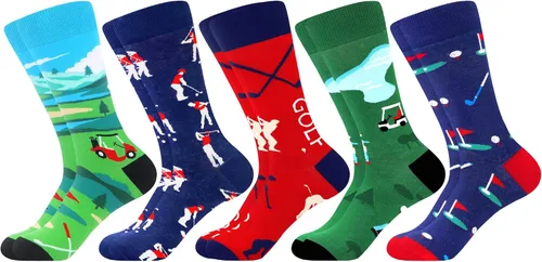 Vista 29 de WeciBor - 12 pares de calcetines de algodón peinado para hombre con diseños divertidos y locos, tamaño 7-10/10-13/13-15 Negro/Azul/Verde/Multicolor