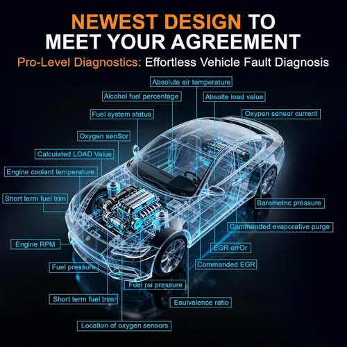 Vista 9 de Herramienta de diagnóstico de escáner OBD2 mejorada - Lector de código de motor con probador de batería, EVAP, datos en vivo, modo 6/8, herramienta