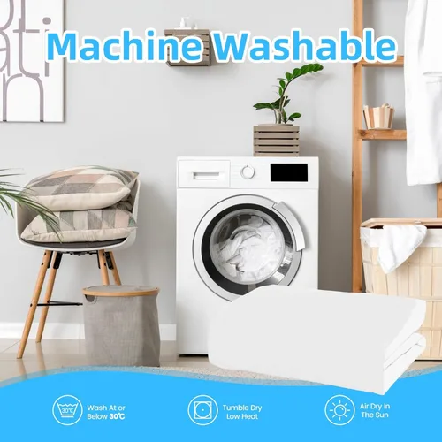 Vista 7 de WINGLAM Protector de colchón impermeable tamaño King, tela de aire 3D, sin ruido, refrescante y transpirable, lavable a máquina, con bolsillo
