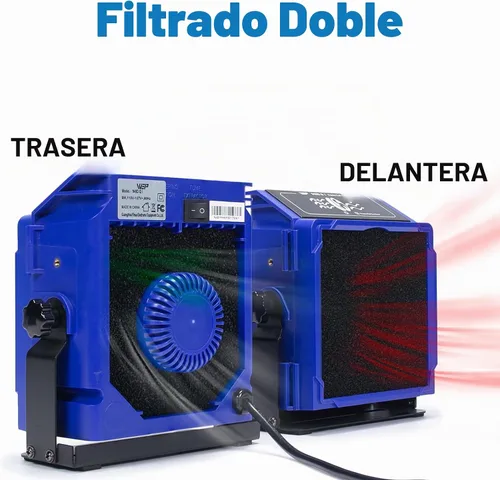Vista 4 de WEP 948DQ-I - Herramienta extractora de humos con doble filtrado, manos de ayuda, ángulo de inclinación ajustable, guardabarros para estación
