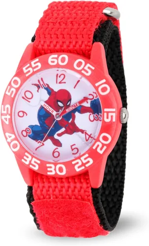 Vista 7 de Marvel Spider-Man Kids' Plastic Time Teacher Analog Quartz Nylon Strap Watch