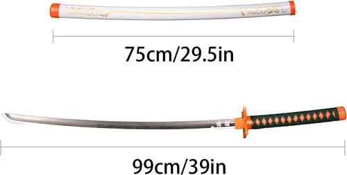 Vista 55 de SV Anime Demon Slayer Sword Katana 41 Inch Decorative Collectible Gift Cosplay Sword，Various Styles Available