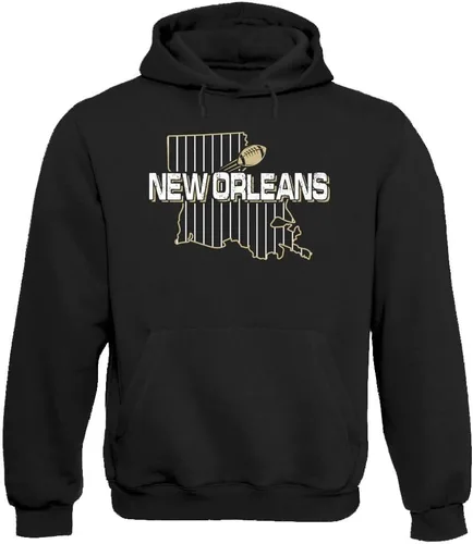 Vista 36 de Xtreme Apparrel Team Field Map Men's Hoodie Sweatshirt for Football Fans