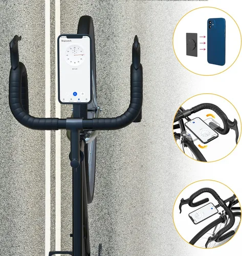 Vista 6 de Soporte para computadora de bicicleta, soporte frontal para bicicleta para manillar de bicicleta integrado, compatible con bicicletas de carretera