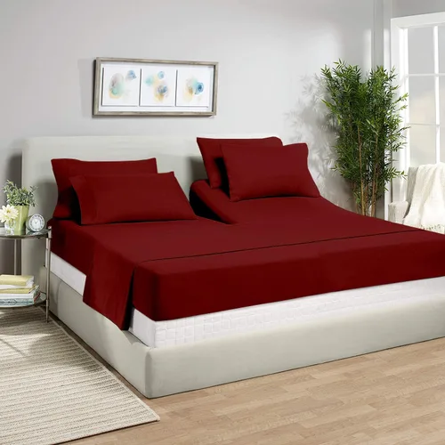 Vista 2 de Juego de sábanas de media división para camas ajustables, sábanas para colchón dividido de algodón, juego de sábanas de cabeza dividida superior
