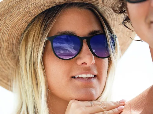 Vista 3 de CARFIA Gafas de sol vintage para mujer, polarizadas, protección UV, estilo clásico retro, CA5100