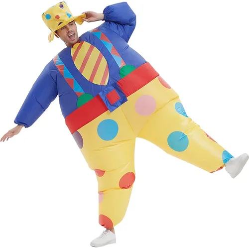 Vista 2 de One Casa Disfraz inflable de payaso inflable para fiesta divertida de Halloween para adultos
