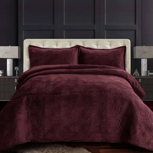 Vista 11 de Tribeca Living Juego de edredón de terciopelo de gran tamaño individual, ropa de cama de terciopelo suave de 260 GSM para una comodidad lujosa, Negro