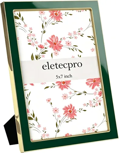 Vista 9 de eletecpro 4x6 Enamel Picture Frame with Real Glass Cover, Pink, 1-Pack Rosa con oro