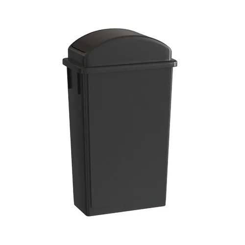 Vista 43 de Bote de basura Slim Jim negro de 23 galones con carrito