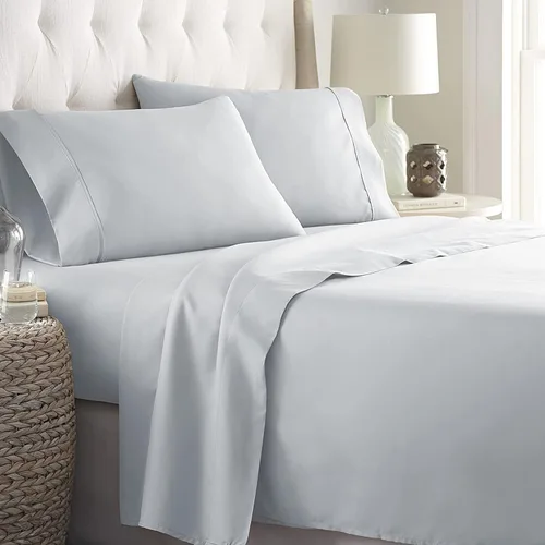 Vista 14 de Danjor Linens - Juego de sábanas tamaño completo para adolescentes, sábanas premium de hotel con 4 fundas de almohada, microfibra cepillada ligera