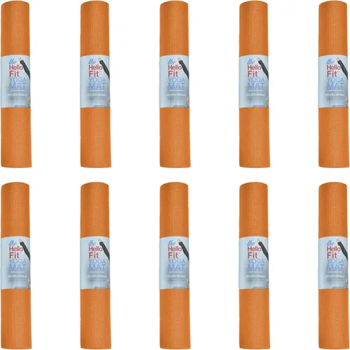 Vista 7 de Paquete de 10 tapetes de yoga para niños, 68 x 24 pulgadas, tapete de ejercicio antideslizante, tapete de yoga no tóxico de 0.157 in para niños