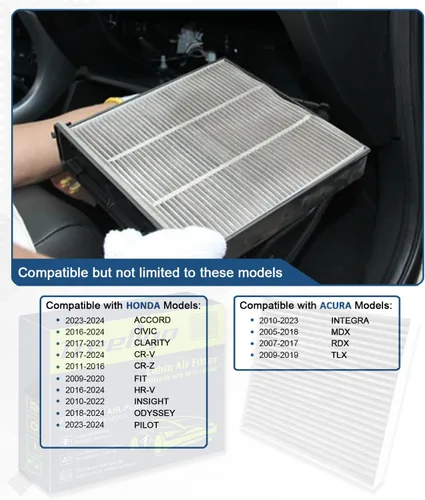 Vista 8 de Treeligo CF11182 Filtro de aire de cabina, reemplazo para Civic 2016-2024 CRV 2017-2024 CRZ 2011-2016 Fit 2009-2020 Odyssey 2018-2024 Accord Clarity