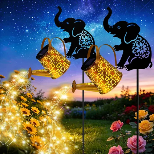 Vista 15 de Luces solares para regadera, linterna colgante de conejo, luces solares al aire libre, regalos para amantes de los conejos para mamá, mujeres