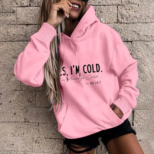 Vista 8 de Me 247 - Sudadera con capucha para mujer, sudaderas de gran tamaño con cordón de ajuste, bolsillo, ropa cálida para otoño e invierno