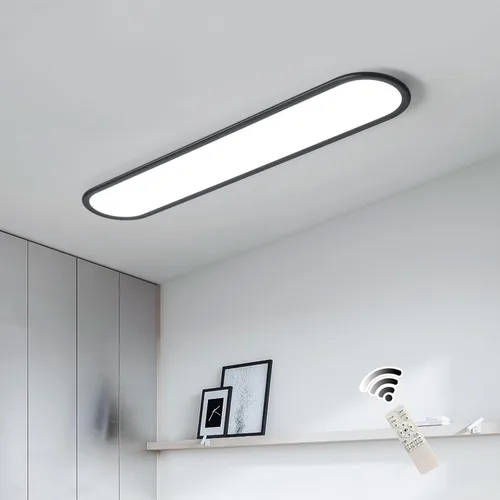 Vista 13 de Ganeed Lámpara de techo LED de 27.6 pulgadas, lámparas de techo lineales de alto brillo, blanco frío de 6000 K, luminaria moderna ultra fina
