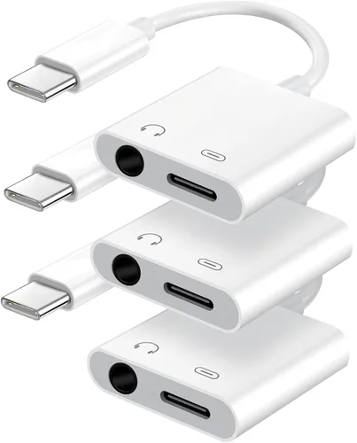 Vista 10 de Seulliya Adaptador USB C a 3.5mm para Auriculares y Cargador, Divisor 2-en-1 de Audio y Carga Rápida para Apple iPhone 17/16/15/Pro/Pro Max, iPad