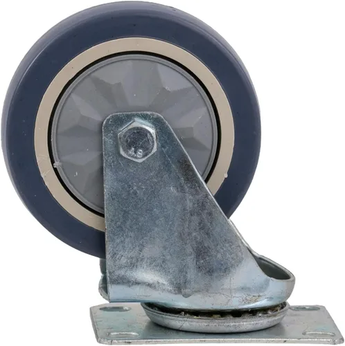 Vista 2 de AlveyTech Rueda giratoria delantera de 4 pulgadas para kits de Kart Hoverboard - Conjunto giratorio de repuesto, neumático gris antimarcas a prueba