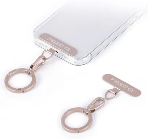 Vista 14 de Lengüeta de metal para teléfono, parche de cordón, llavero de soporte para teléfono, soporte para anillo, lengüeta de correa Negro