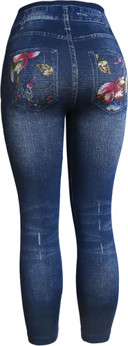 Vista 3 de KMystic - Leggings jeans falsos para mujer