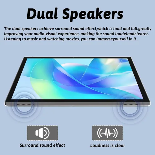 Vista 6 de Tablet Android 15 de 10 pulgadas, tabletas 2 en 1 con teclado/ratón/estuche/lápiz capacitivo, 8 GB de RAM+32 GB ROM/1 TB Expandir Tableta