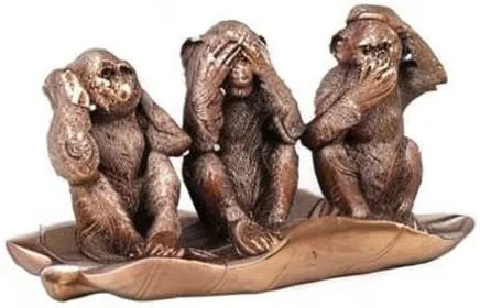 Vista 2 de Pacific Giftware Figura de resina See Hear Speak No Evil Monkeys