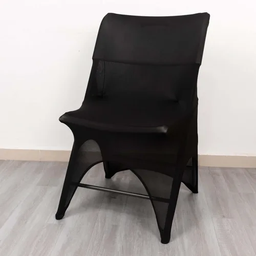 Vista 12 de Efavormart - Funda para silla de banquete de elastano elástica de 3 vías, color negro, con arco abierto, funda ajustable para silla de boda
