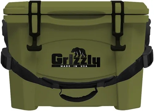 Vista 12 de Grizzly - Enfriador de 15 cuartos de galón Baúl de hielo duradero con aislamiento rotomoldeado Fabricado en Estados Unidos Garantía de por
