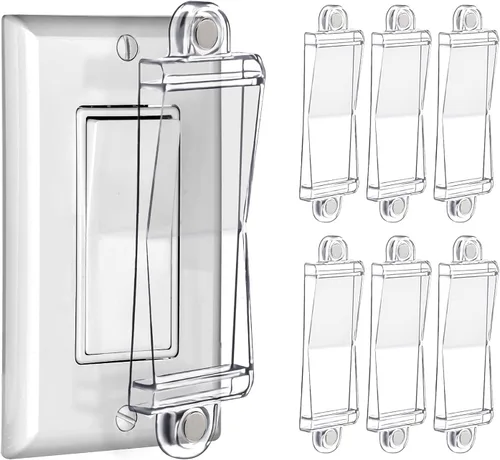 Vista 8 de PSZEZNZ - Cubierta protectora para interruptor de luz, cubiertas de salida de interruptor de luz para interruptores de pared modernos y planos