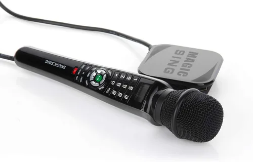 Vista 2 de Nuevo Sistema de Karaoke en Casa Inteligente MagicSing E-1 con Micrófono, Transmisión de Más de 10,000 Canciones en Inglés/Americanas · Requiere
