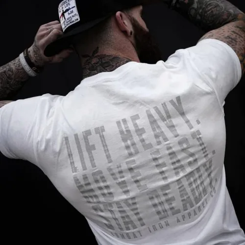 Vista 4 de Lift Heavy, Move Fast, Stay Deadly - Camiseta de manga corta para hombre