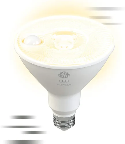 Vista 2 de GE Lighting LED+ - Bombilla de seguridad para exteriores con sensor de movimiento, blanco cálido, ajuste del atardecer al amanecer, base media