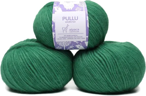 Vista 15 de Pullu - Juego de 3 madejas de hilo de lana de alpaca bebé y merino (150 gramos) de peso worsted - Procedencia directa de Perú - Celestialmente suave
