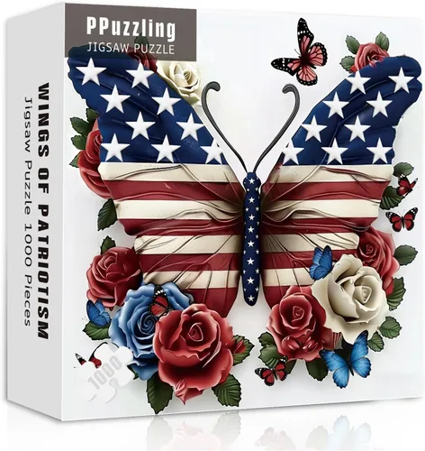 Vista 12 de Rompecabezas de mariposa vintage para adultos de 1000 piezas, rompecabezas retro de mariposas con hermosas alas, rompecabezas difíciles