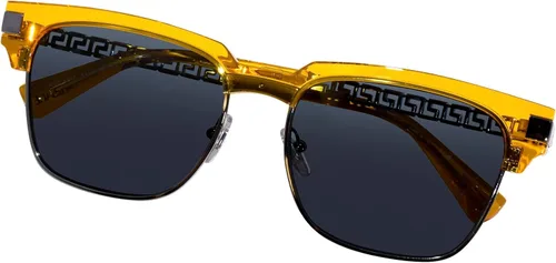 Vista 5 de Versace VE4447 541280 Gafas de Sol Transparente AmarilloAzul Oscuro Forma Cuadrada 2.165 in, Transparente Amarillo Azul Oscuro