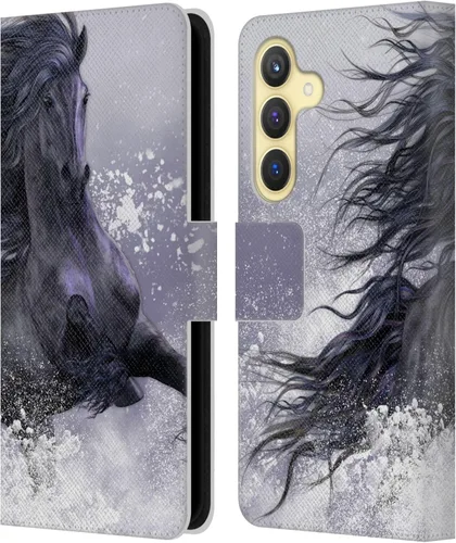 Vista 33 de Head Case Designs Officially Licensed Laurie Prindle A Morgan Christmas Western Stallion Leather Wallet Case Compatible with Samsung Galaxy A07 4G