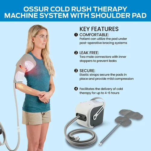 Vista 4 de Máquina de hielo para terapia de fiebre fría, sistema de crioterapia para aliviar el dolor y compresión fría, poscirugía y recuperación de lesiones