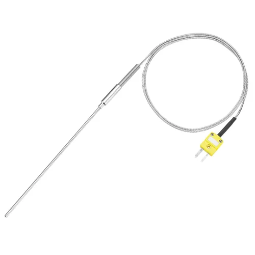 Vista 46 de MECCANIXITY Sonda de sensor de temperatura tipo K con termopar y enchufe, sonda de temperatura del medidor -50 a 1100°C (-58 a 2012°F), acero