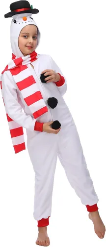 Vista 15 de Wizland Disfraz de animal para niños, leopardo, vaca, mono, reno, gato negro, dálmata, muñeco de nieve, mono de Papá Noel