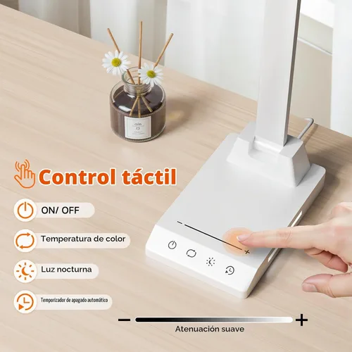 Vista 3 de ShineTech Lámpara de escritorio LED para oficina en casa, lámpara