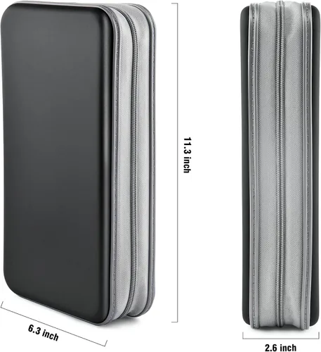 Vista 6 de Estuche para DVD, Funda para CD, Portafolio, Carpeta, Capacidad para 96, Estuche de Almacenamiento para CD/DVD, Portafolio Organizador, Libro