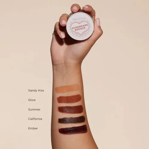 Vista 5 de Pacifica Bronzer - Sun Dreams - Resaltador en crema bronceadora mate, contorno hidratante y edificable con extractos florales, sin talco, vegano