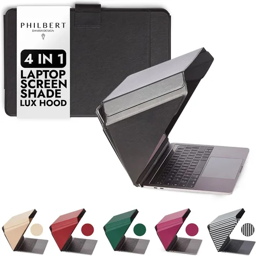 Vista 10 de Pantalla para laptop 4 en 1, capucha Lux original, protección contra el sol, privacidad, calor y contraste, independiente con bolsillo, se adapta a