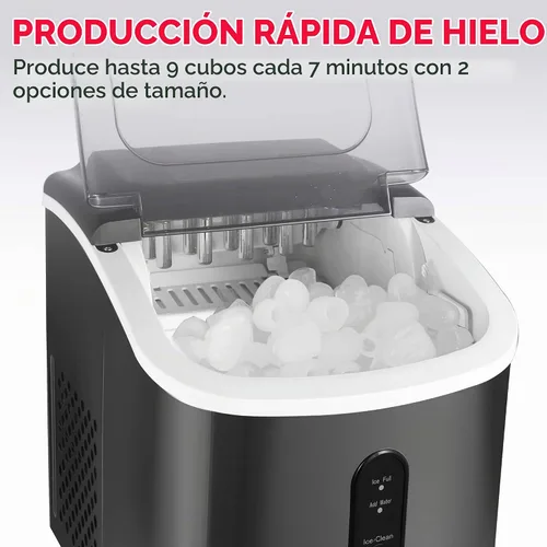 Vista 4 de Frigidaire EFIC103 - Máquina de Hielo, Resistente, 26 libras de Hielo por Día, Acero Inoxidable Negro