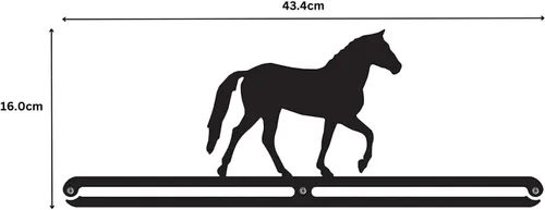 Vista 4 de Cinta roseta/premio Soporte para colgar exhibición de caballos 'ecuestre' Acabado negro Acero