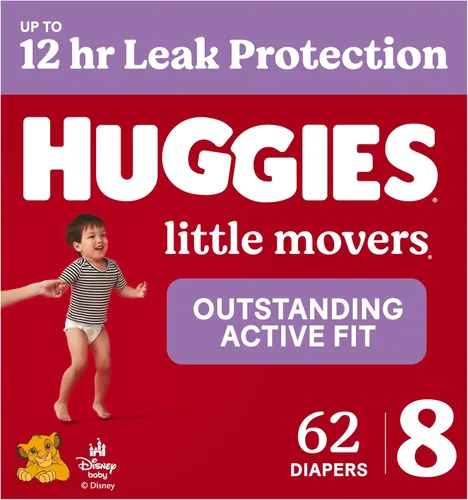 Vista 22 de Pañales Huggies tamaño 3, Little Movers para bebés, talla 3 (16-28 libras), 25 unidades, el empaque puede variar