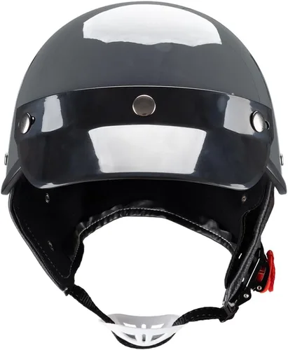 Vista 6 de Medio casco de motocicleta retro abierto medio casco casco de motocross para ciclismo, motocross, crucero, bicicleta, scopper, para hombres